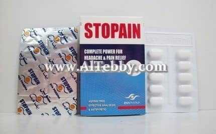 دواء drug ستوبين Stopain ستوبين Stopain | برشام للبرد والجيوب الانفية