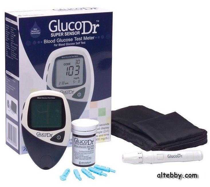 جهاز قياس السكر المنزلى جلوكو دكتور Gluco Dr SuperSensor – صنع فى كوريا